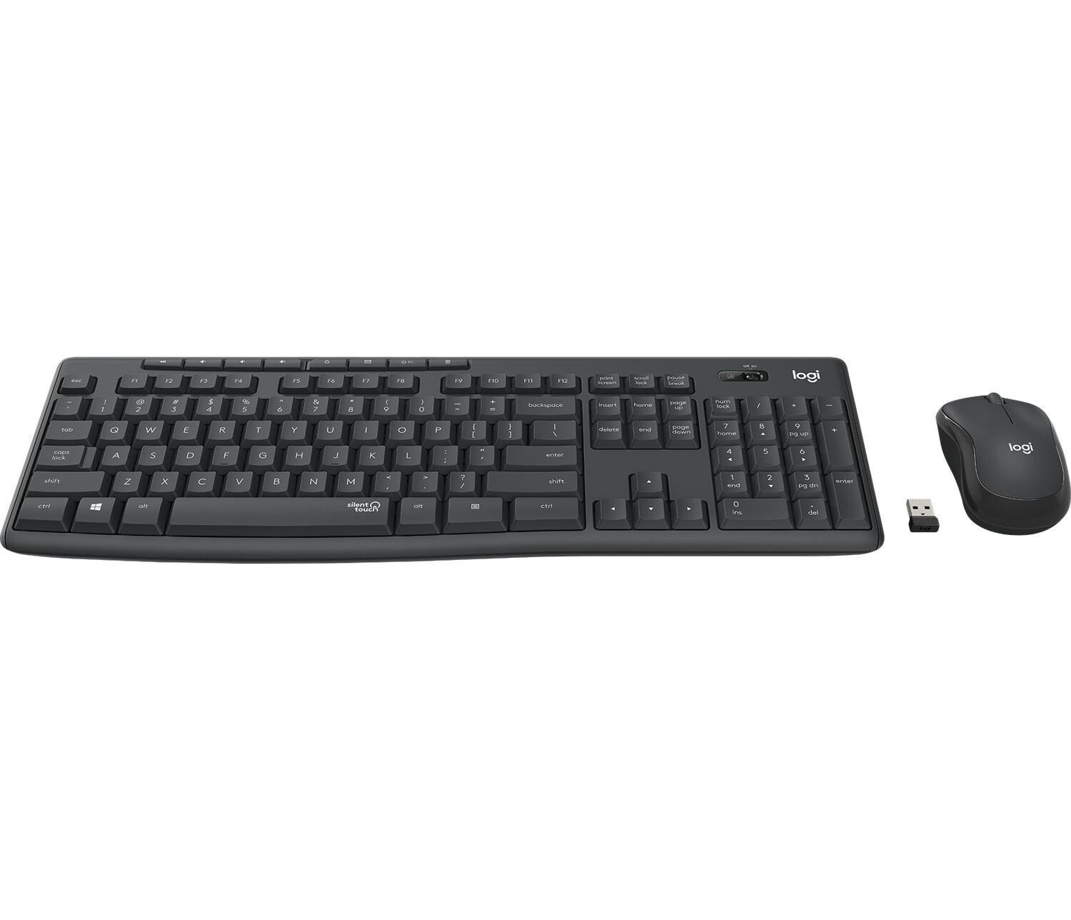 logitech mk295 silent wireless keyboard and mouse combo black